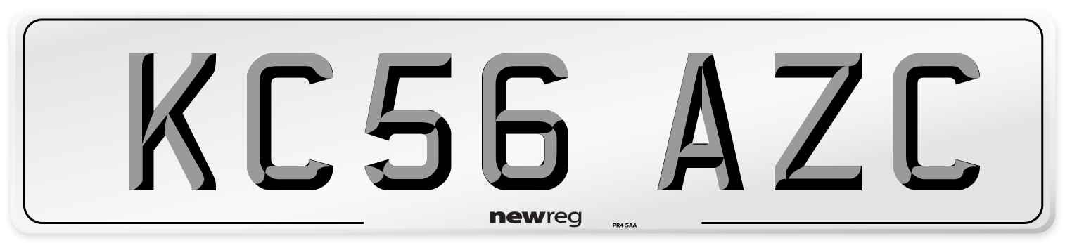 KC56 AZC Number Plate from New Reg